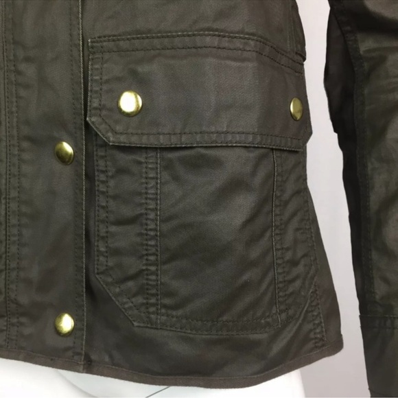 $148 J.Crew Women's XS Downtown Army Green Field Zip Snap Button Cargo Jacket - Picture 6 of 10